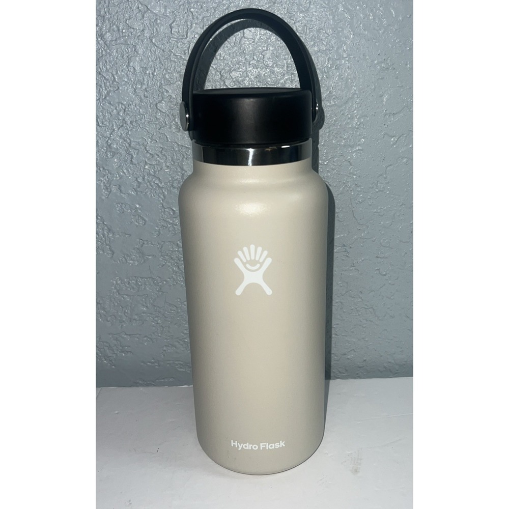 Hydro Flask 32oz Wide Mouth Bottle‎ Oat Color Twist Off Lid Stainless Steel